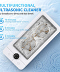 50KHz Ultrasonic Jewelry Cleaner Pro Machine With Three Timer Modes For Jewelry Eyeglasses Rings Watches Dentures 304 Stainless Steel Tank Deep Clean In Minutes cleaning eyeglasses