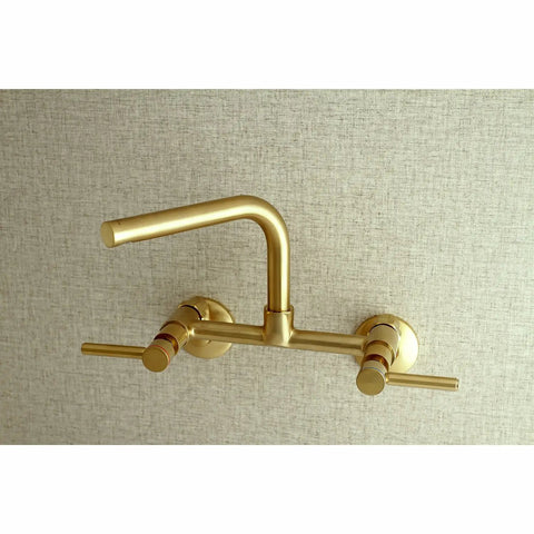 Concord 8 Inch Adjustable Center Wall Mount Kitchen Faucet In Oil Rubbed Bronze With Drip Free Ceramic Disc Cartridge One Point Eight GPM