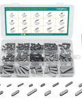 Woodruff Key Stock Assortment Kit With 180 Pieces 15 Round End Feather Keys Parallel Drive Shaft Keys For Fasteners