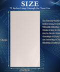 Faraday Shield Fabric Roll 79 By 42.5 Inches For EMF Protection EMI Isolation Signal Blocking shown with size dimensions.