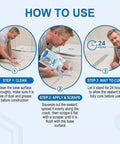 How to use Slick Self Leveling Concrete Crack Filler With Heavy Duty Waterproof Sealant for Walls Floors and Driveways.