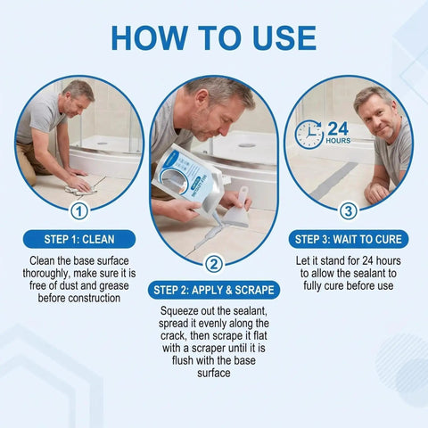 How to use Slick Self Leveling Concrete Crack Filler With Heavy Duty Waterproof Sealant for Walls Floors and Driveways.