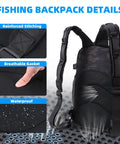 All In One 103 Piece Fishing Tackle Bag Set For Men Waterproof Camouflage Backpack with reinforced stitching and breathable gasket