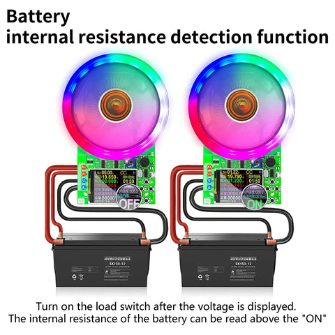 180W DC Electronic Load Tester Workhorse With USB Port, Lithium Battery Capacity Tester, Color LCD Data Monitor, Four Working Modes CC CV CW CR, Real Time Safety Protections For Accurate Discharge Testing, battery internal resistance test setup with battery