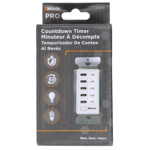 In Wall 8 Hour Digital Countdown Timer With Auto Shut Off For Lights Fans Heaters And Appliances Energy Saving Wall Mounted Timer No Fuss Easy Install Indoor Use