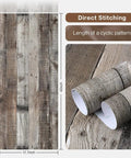 Gray Shiplap Peel And Stick Wallpaper Wood Contact Paper 17.7 By 393.7 Inches Distressed Wood Grain Roll For Walls And Countertops Easy Peel And Stick Adhesive With Realistic Texture shown with direct stitching
