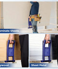 WORKPRO drywall carrier, blue two-pack panel lifters for plywood and metal sheets