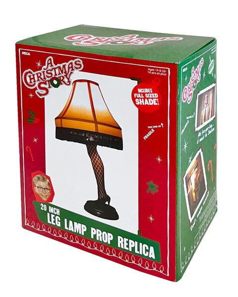 Leg Lamp 20 Inch From A Christmas Story Officially Licensed Replica box showing iconic movie prop design
