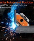 Heavy Duty Welding Magnets 50 Lb Each, 2 Piece Magnetic Welding Holder Set for Metalwork used in hands-free welding