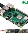 8MP USB Webcam With Microphone Crystal Clear 3264x2448 Ultra HD connected to Raspberry Pi board