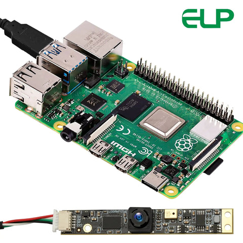 8MP USB Webcam With Microphone Crystal Clear 3264x2448 Ultra HD connected to Raspberry Pi board