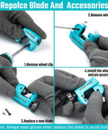 Instructions for replacing blade on Mini Tubing Cutter For 1/8 To 3/4 Inch Tubing, Cuts Copper Aluminum Brass And Plastic With Replacement Wheel