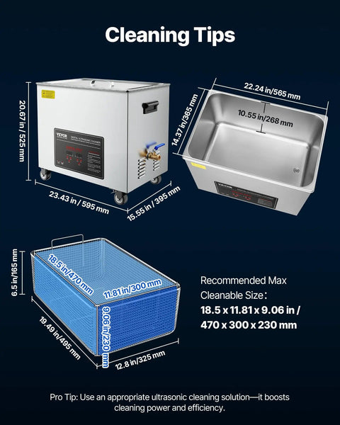 50L Ultrasonic Cleaner With Digital Display And Cleaning Basket 840W Industrial Stainless Steel Cleaning Machine On Wheels For Carburetors