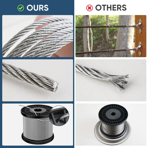 Comparison of Premium One Eighth Inch Deck Railing Cable 450 Feet With Cutter Heavy Duty Stainless Steel Aircraft Cable 7 By 7