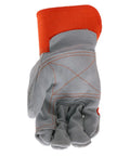 Heavy Duty Work Gloves With Double Leather Cowhide Palm For Superior Abrasion Resistance And Durability, Canvas Backing
