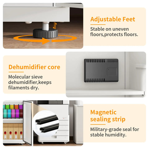 Beat The Humidity Beast 3D Printer Stand Filament Storage Cabinet With Active Dehumidification For Up To Forty Rolls Of PLA ABS TPU Nylon Keep Your Spools Chillin And Print All Day Zero Sweat