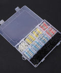 Rock Solid 600 Piece Heat Shrink Butt Connectors Kit Double Wall Gel Sealed Waterproof Wire Terminals in transparent organizer.