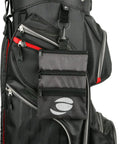 Detachable Accessory And Valuables Pouch For Golf Bags With Clip, Sage Grey, 3 Zip Pockets, Mesh Quick Access Pocket