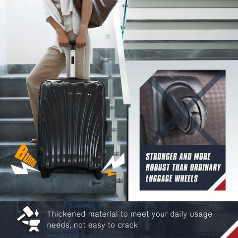 Luggage Wheels Replacement Pair For Suitcases And Carry On Wear Resistant Spinner Wheels With Four Holes ZA 72A