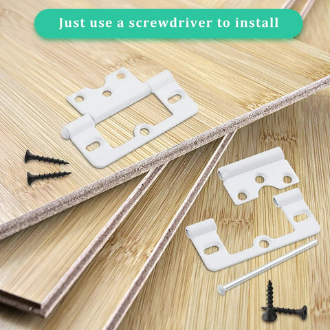 Ten Pack White 3 Inch Non Mortise Shutter Hinges For Screen Doors And Cabinets Easy To Install With Screws Included Rustproof Iron Hinges For DIY