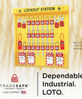 Lockout Tagout Station Unfilled Loto Kit Board With Wall Mount And Transparent Lockable Cover Industrial Grade Polycarbonate Construction Secured Storage For Loto Equipment No Devices Included