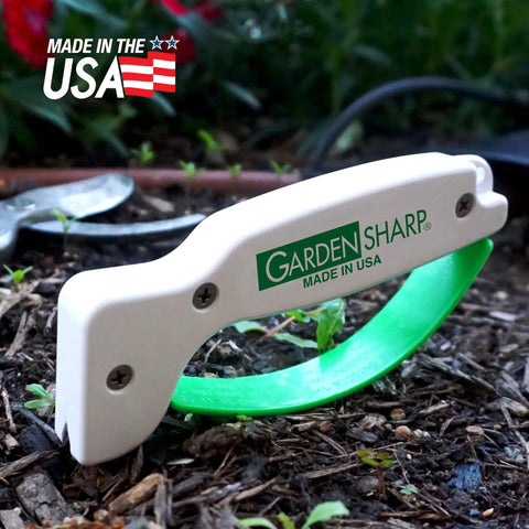 Garden Tool Sharpener With Diamond Honed Tungsten Carbide Blades Keeps Lawnmower Blades Razor Sharp In Just A Few Easy Strokes
