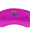Pink Adjustable Sun Visor For Machinists CNC Guys Featuring Precision Vise Gauge Square Tool Design Cool Breathable Mesh Hat front view