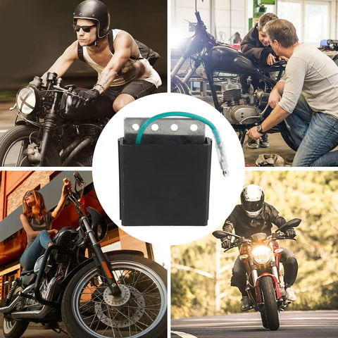 Voltage Regulator Rectifier for Indy Golf Carts and ATV Boats, featured with mixed motorcycle images