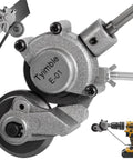 Heavy Duty Electric Drill Plate Cutter Nibbler Attachment For Sheet Metal Shearing close-up with adapter for cutting thin metal.