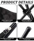 2 Pack Portable Folding Camping Stool With Built In Shoulder Straps For Easy Carry Lightweight Tripod Chair product details