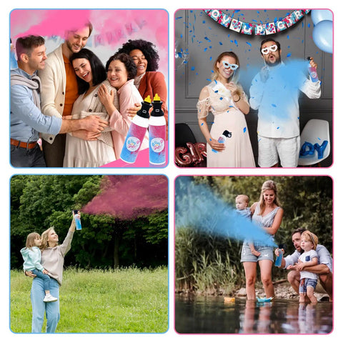Fire Extinguisher Color Smoke Set of Two for Big Baby Reveal Moment Pink and Blue Gender Pop Decorations with Clear Color Check Door Zero Stress Outdoor Bash That Definitely Hits Different and Steals the Spotlight