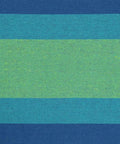 Close-up of fabric pattern for Two Person Double Brazilian Cotton Outdoor Hammock With 450 Pound Capacity, showing blue and green stripes.