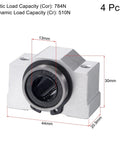 Premium Double Seal Linear Ball Bearing Slide Blocks featuring slick smooth gliding action, size 44x20.9x30mm, for 13mm shafts.
