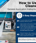 How to use Heavy Duty Concentrated Concrete Cleaner for oil stains with detailed application steps and images.