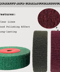 Three Pack 4 Inch Bench Grinder Polishing Wheels Set With 320 600 800 Grit Tight Weave Burnishing Nylon Flap Wheels For Refurbishing
