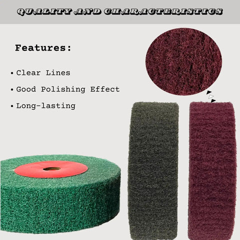 Three Pack 4 Inch Bench Grinder Polishing Wheels Set With 320 600 800 Grit Tight Weave Burnishing Nylon Flap Wheels For Refurbishing