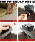 Steps to use Dovetail Jig Guide With Eight Magnetic Modules Pro Grade For Woodworking Precision Layout And Marking shown on wood.