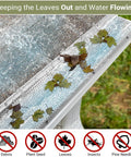 Built Tough 5 Inch Aluminum Gutter Guards 20 Pack 80 Ft Total DIY Leaf Shields for Rain Gutters keeping debris out while water flows.
