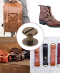 Hardcore Heavy Duty Carbon Steel Chicago Screws For Genuine Leather Badass Bronze M4 X 6MM Binding Studs and Rivets premium quality fastener with leather gear.