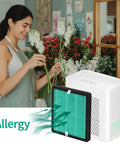 Woman arranging flowers next to 4 Pack Replacement Filter Set For YIOU Purifier R1 P1802 And Elechomes P1801, 3 In 1 True HP Filter.