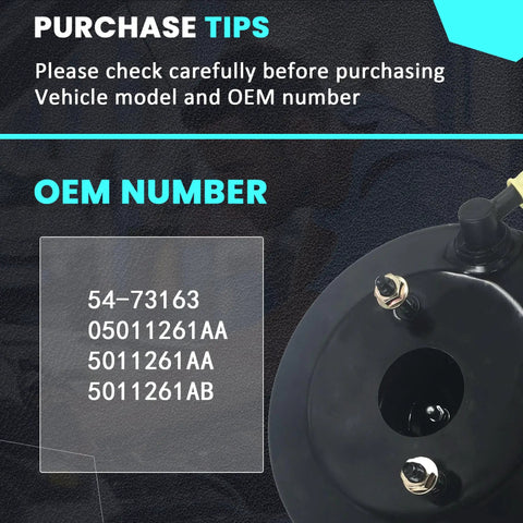 Real Deal Vacuum Power Brake Booster Built Ridiculously Tough For Jeep Grand Cherokee 1999 To 2004 With 4.0L 4.7L Engines Featuring Dual Diaphragm No Sweat Installation OEM number details.