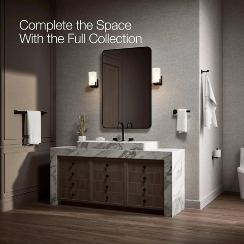 Contemporary bathroom with Components Towel Arm, Premium Metal Bath Accessory With Open Ended Design For Easy Towel Access