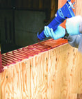 Application of FastFlash Fluid Applied Flashing Membrane For Windows Waterproof And Airtight Pro Grade Sealant on wood surface