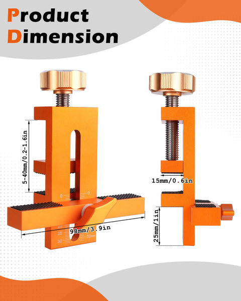 Door Mounting Jig For Cabinets That Lets You Hold Drill And Secure With One Tool No Extra Hands Needed, dimensions shown