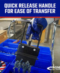 Heavy Duty Magnetic Bulk Parts Lifter With Release And Handle For Nails And Metal Up To Five Pounds in use for quick transfer