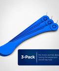 Orthodontic Expansion Swivel Key Tool For Palatal Expanders Easy Turn 3 Pack With Medical Grade Stainless Steel Pin And BPA Free Food Grade Plastic Handle By Galvanox, blue tools, side view