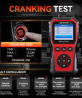 Universal 6V 12V 24V Car Battery Tester With Cloud Report For Quick Health Check Voltage Readout Charge Status And Cranking And Charging System Diagnostics In One Handy Automotive Tool showing cranking test results