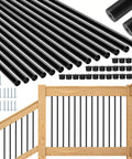 101 Pack 26 Inch Hollow Aluminum Deck Balusters For Railing And Fencing, Rust Resistant Powder Coated Spindles With Screws