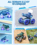 3 In 1 Amphibious RC Car Boat And Water Gun Set For Land And Water Play with adjustable speed showcased on different terrains.