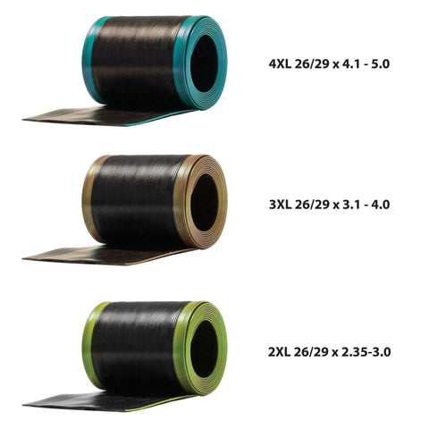 Bicycle Tire Liner For Flat Prevention And Easy Installation No Gooey Mess Gold Fits 700x32-42c Or 29 By 1.5-2.0 Tires rolled liners 2XL to 4XL